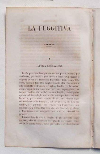 La fuggitiva. Sicilia - Domenico Castorina - copertina