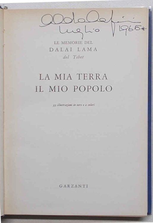 La mia terra il mio popolo - Dalai Lama - copertina