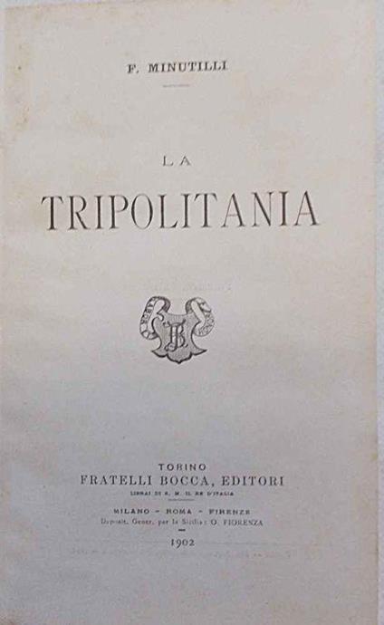 La Tripolitania - F. Minutilli - copertina