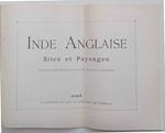 Inde Anglaise. Sites et paysages. (Autour du Monde. Aquarelles - Souvenirs de Voyages. Fascicule XV)