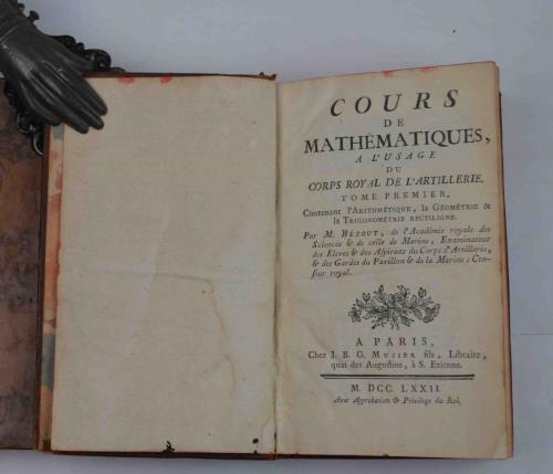 Cours de Mathématiques, a l'usage du Corps Royal de l'Artillerie - Etienne Bezout - copertina