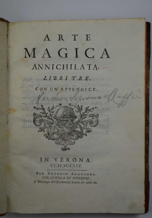 Arte magica annichilata. Libri tre con un'appendice - Scipione Maffei - copertina