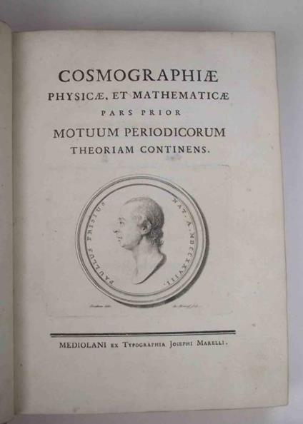 Cosmographiae physicae, et mathematicae - Paolo Frisi - copertina