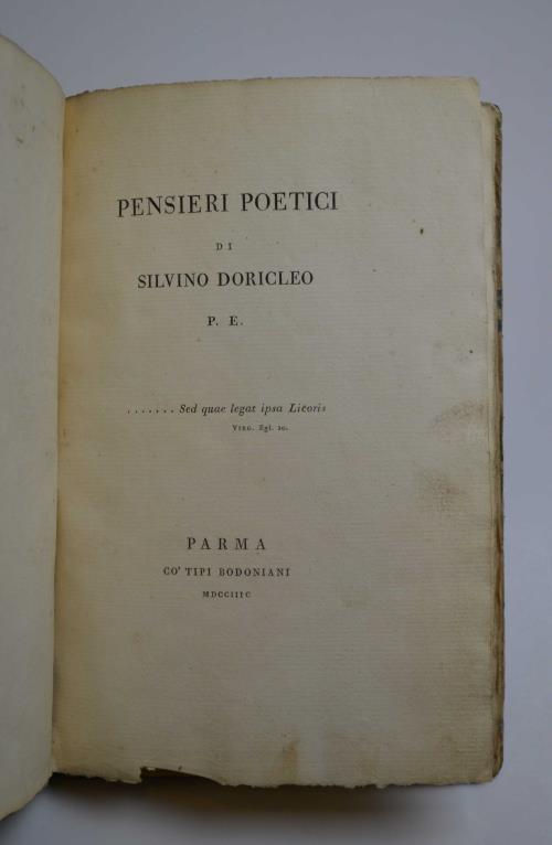 Pensieri poetici. - copertina