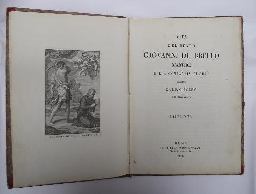 Vita del Beato Giovanni de Britto martire della Compagnia di Gesù - Giuseppe Boero - copertina