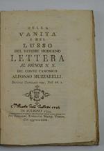 Della vanità e del lusso del vestire moderno. Lettera al signor N.N