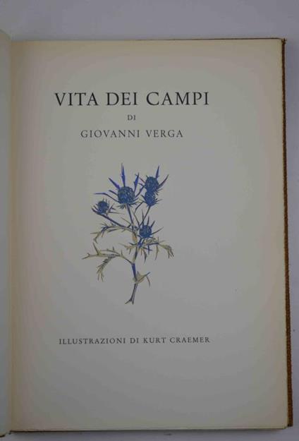 Vita dei campi - Giovanni Verga - copertina