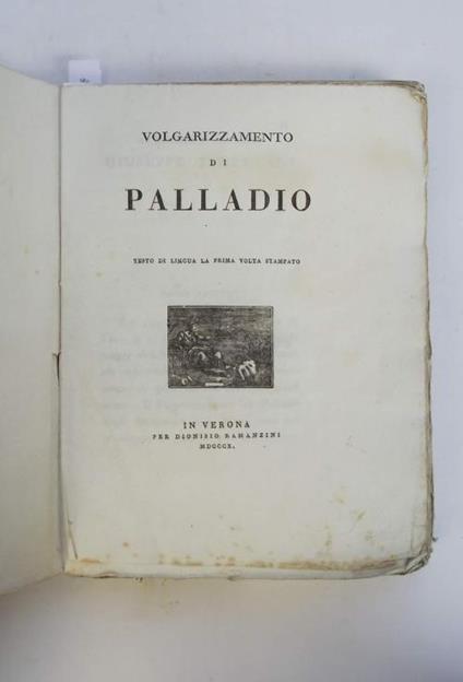 Volgarizzamento testo di lingua la prima volta stampato - Andrea Palladio - copertina