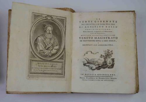 Le venti giornate dell'agricoltura e de' piaceri della villa nuova edizione, accresciuta di annotazioni, e di un'aggiunta - Agostino Gallo - copertina