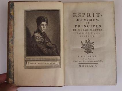 Esprit, Maximes, et Principes - Jean-Jacques Rousseau - copertina