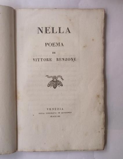 Nella. Poema - Vittore Benzone - copertina