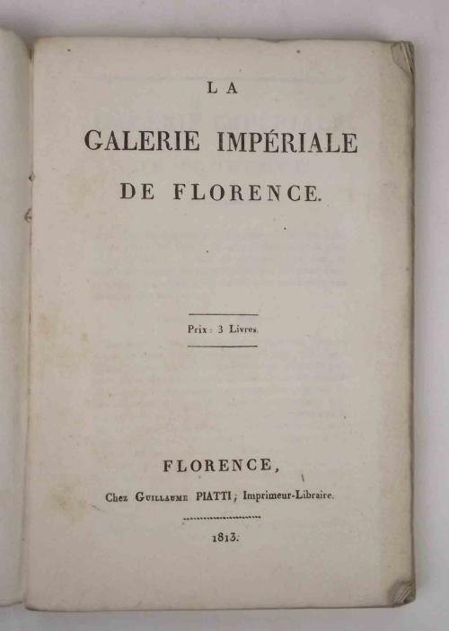 La Galerie impériale de Florence - copertina