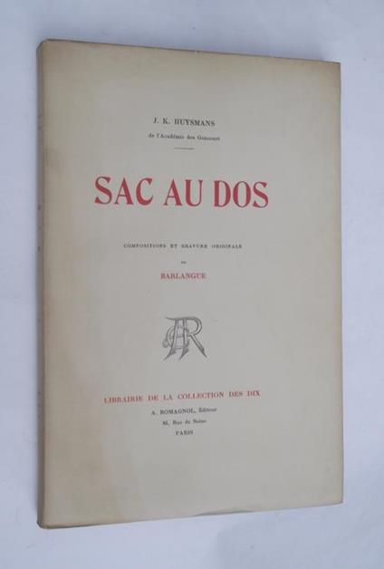 Sac au dos - Joris-Karl Huysmans - copertina