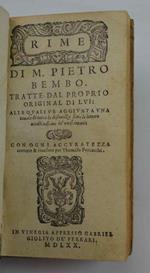 Rime… tratte dal proprio original di lui: alle quali s'è aggiunta una tavola di tutte le desinenze sotto le lettere vocali insieme cò versi interi con ogni accuratezza corrette et rivedute per Thomaso Porcacchi…