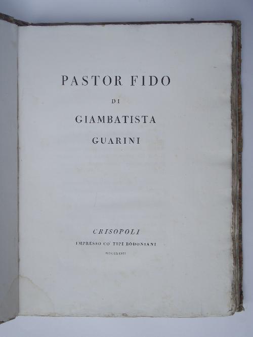 Pastor Fido… - G. Battista Guarini - copertina