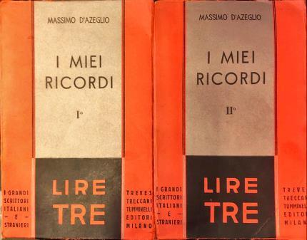 I miei ricordi. Due volumi - Massimo d' Azeglio - copertina