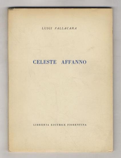 Celeste affanno - Luigi Fallacara - copertina
