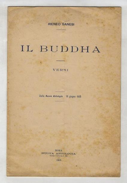 Il Buddha. Versi - Irene Sanesi - copertina