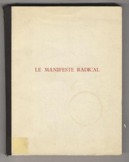 Le manifeste radical - Jean-Jacques Servan-Schreiber - copertina