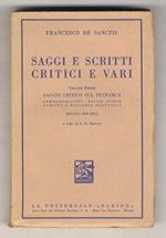 Saggi e scritti critici e vari. Seconda ristampa. A cura di L. G. Tenconi. Vol. I: Saggio critico sul Petrarca. Commemorazioni. Pagine sparse. Scritti e discorsi giovanili. Vol. VI: La Scuola liberale: Grossi, Carcano, D'Azeglio, Gioberti, Rosmini, e