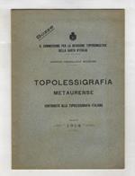 Topolessigrafia metaurense. Contributo alla topolessigrafia italiana. 1914