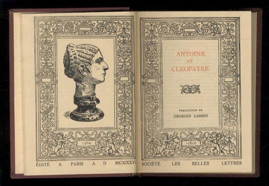 Antoine et Clepoatre. Traduction de George Lambin - William Shakespeare - copertina