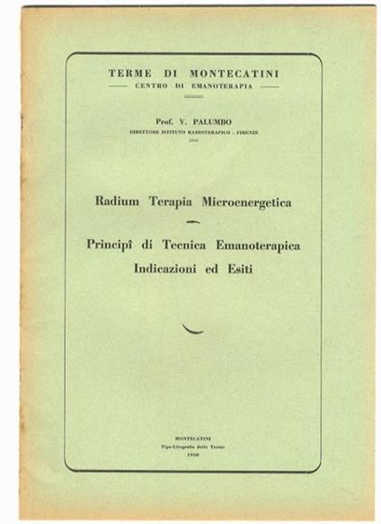 Radium terapia microenergetica. Principi di tecnica emanoterapica - copertina