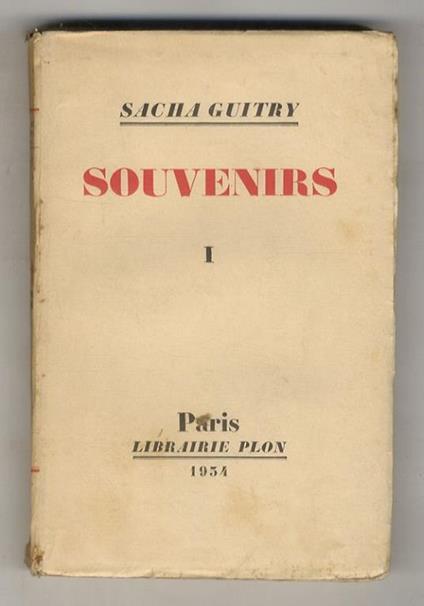 Souvenirs. I: si j'ai bonne mémoire. Avec 15 gravures et 6 dessins hors texte - copertina