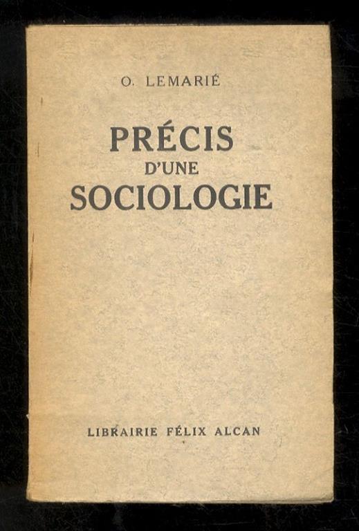 Précis d'une sociologie - copertina