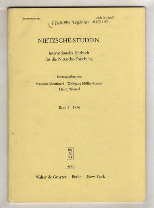Untergänge und Morgenroten über Spengler und Nietzsche - Massimo Ferrari Zumbini - copertina
