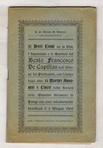 Brevi cenni su la vita, l'apostolato e il martirio del beato Francesco De Capillas, dell'ordine dei Predicatori : con l'elenco degli altri 33 martiri annamiti e cinesi della Società delle missioni straniere di Parigi, con esso solennemente beatificat