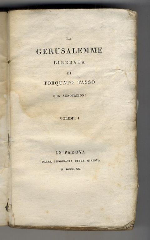 La Gerusalemme Liberata (...) Con annotazioni - Torquato Tasso - copertina