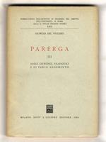 Parerga. III: Saggi giuridici, filosofici e di vario argomento