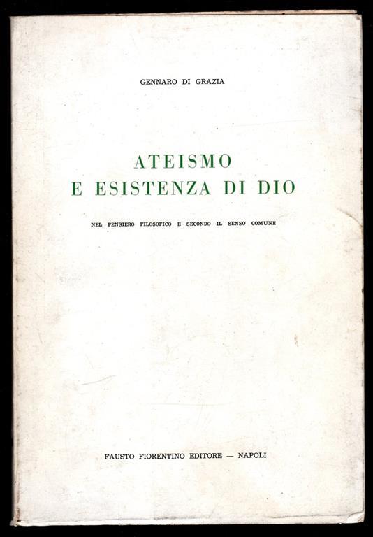 Ateismo e esistenza di Dio - Gennaro Di Grazia - copertina