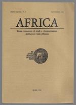 Africa - Rivista trimestrale di studi e documentazione dell'Istituto Italo-Africano
