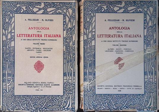 Antologia della Letteratura Italiana dall Alighieri al Pascoli