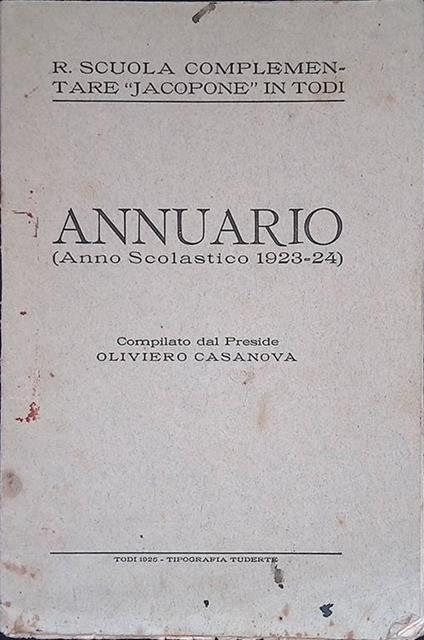 Annuario. Anno scolastico 1923-24 - copertina