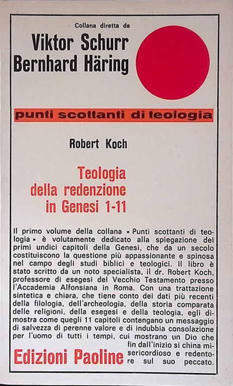 Punti scottanti di teologia. Teologia della Redenzione in Genesi 1-11 - Roberto Koch - copertina