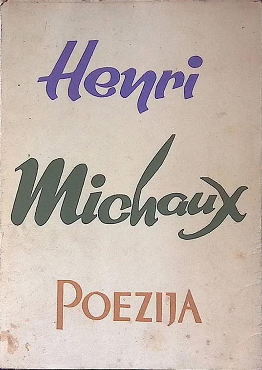 Poezija - Henri Michaux - copertina