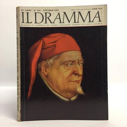 Il dramma, mensile di commedie di grande interesse. N. 325 Ottobre 1963 - copertina