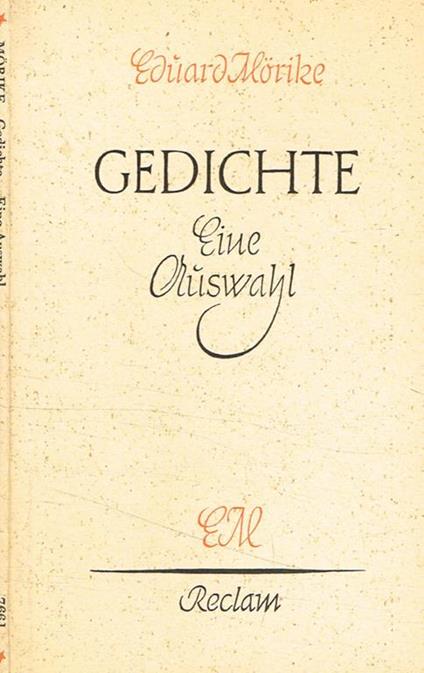 Gedichte - Eduard Mörike - copertina