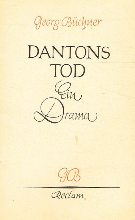 Dantons tod - Georg Buchner - copertina