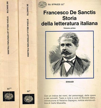 Storia della letteratura italiana 2voll - Francesco De Sanctis - copertina