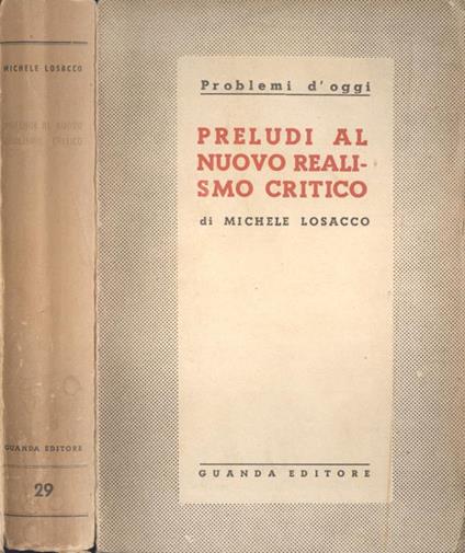 Preludi al nuovo realismo critico - Michele Losacco - copertina