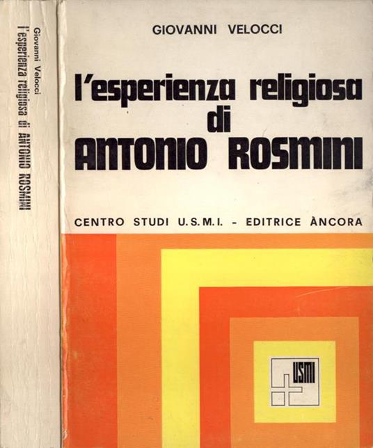 L' esperienza religiosa di Antonio Rosmini - Giovanni Velocci - copertina