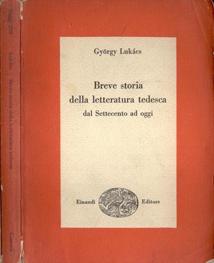 Breve storia della letteratura tedesca - György Lukács - copertina