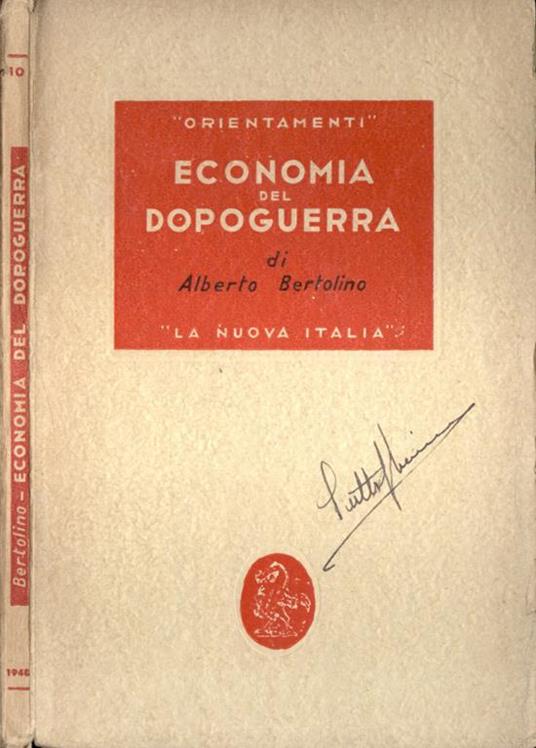 Economia del dopoguerra - Alberto Bertino - copertina