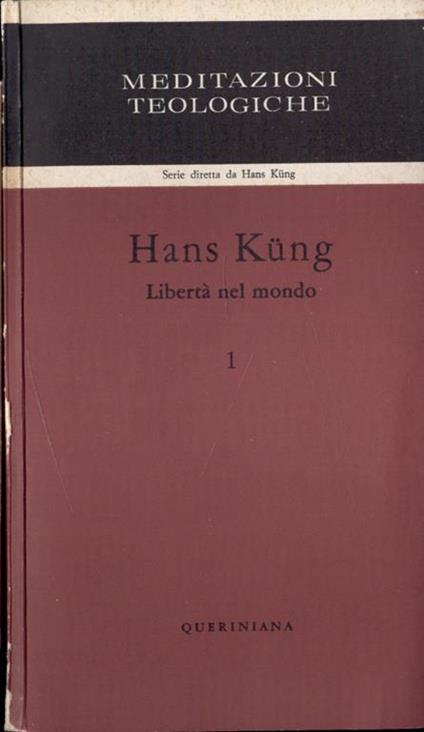 Libertà nel mondo - Hans Küng - copertina