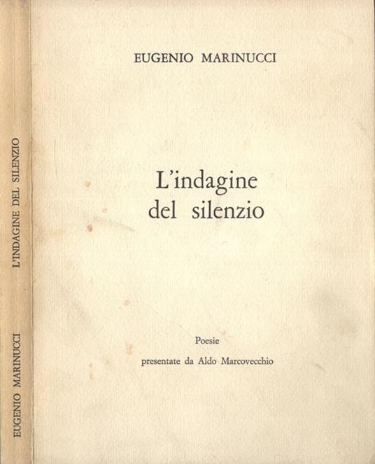 L' indagine del silenzio - Eugenio Marcucci - copertina