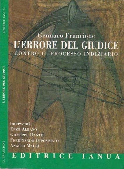 L' errore del giudice - Gennaro Francione - copertina